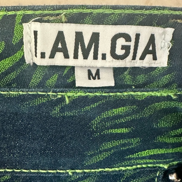 I.AM.GIA blue and green flared trendy pants - Picture 2 of 4